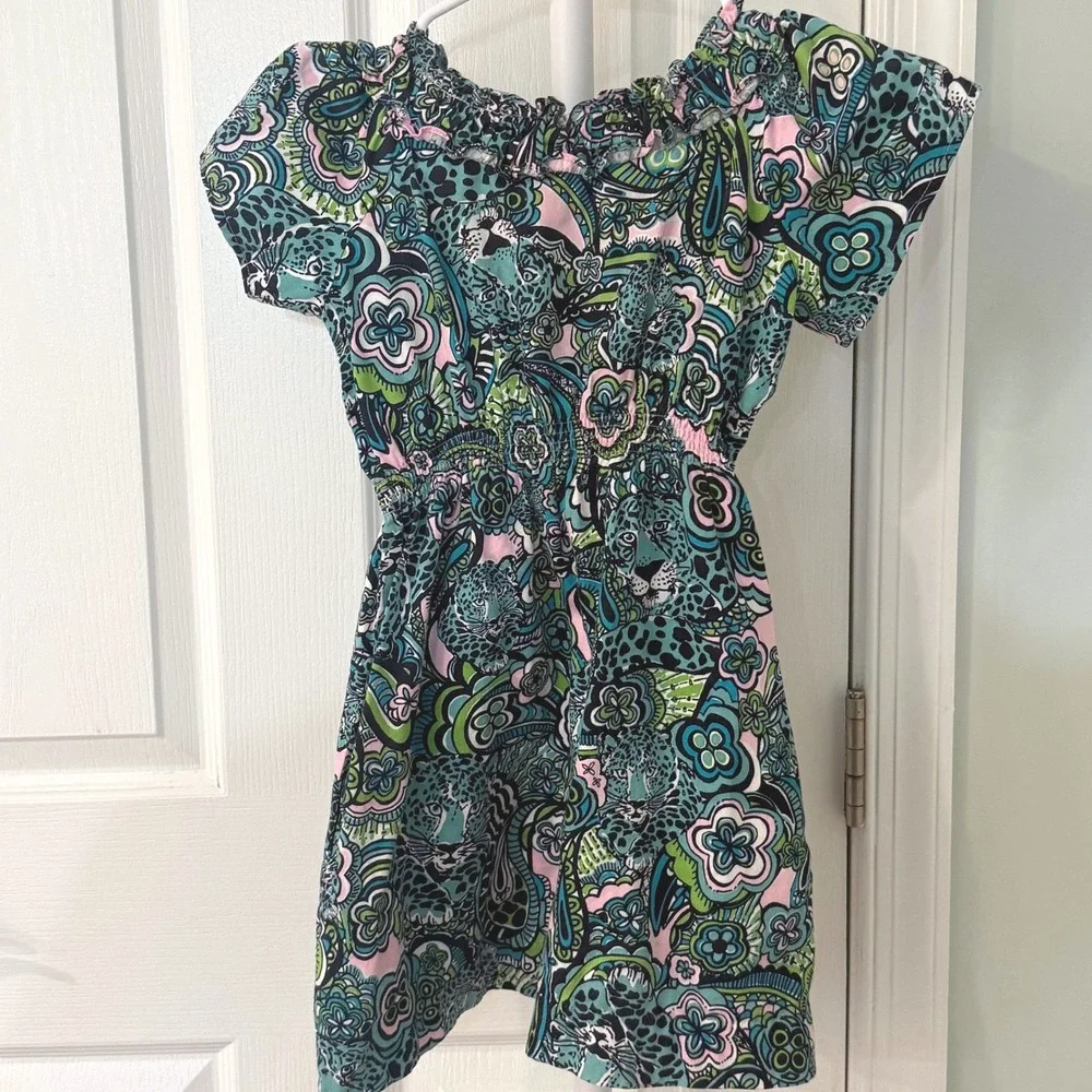 Lilly Pulitzer Girls Short Sleeve Dress, Master of Class Sabine Jaguar Dress 5